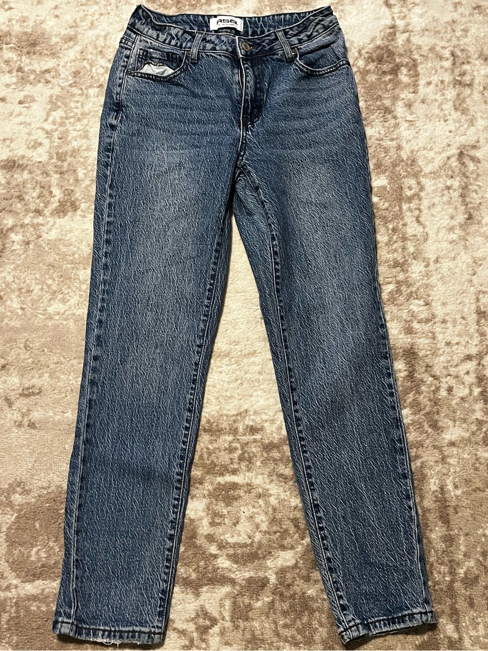 RSQ Womens Low Rise Straight Leg Jeans Size 25 Medium Wash Blue Denim Pants